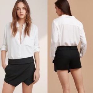 Aritzia Like-new Talula Linen-feel White Blouse Top Size Small (4-6)